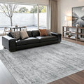 Restydon 5x7 Area Rugs for Living Room,Large Washable Rug,Grey