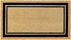 KANKUN Coco Coir Door Mat with Heavy Duty Backing, Welcome Doormat (17" x 30"), Doormat Entrance (Border)