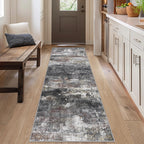 BEIMO 2x7 Runner Rug for Hallway, Dark Grey Washable Abstract Non Slip Rug