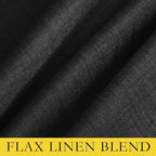 NICETOWN Vintage Open Linen Weave Flax Thermal Curtains, 100% Blackout Curtains 54" Long for Dining Room, Soundproof Window Treatment Drapes for Cafe, Black, 42" Wide Per Panel, Set of 2