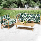 Smiry Printed Couch Cushion Covers, Stretch Soft Couch Covers for Sofa, Washable Non-Slip Sofa Slipcover Furniture Protector for Indoor and Outdoor (3 Pack, Green)