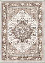OPPODREAM Soft 8x10 Area Rugs, Washable Rugs 8x10 with Non Slip Backing, Faux Cashmere Low-Pile 8 x 10 Carpet, Khaki