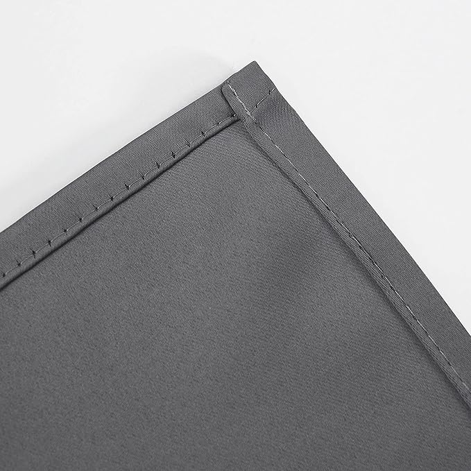 LEMOMO Frost Grey Blackout Curtains 40 x 63 Inch Length/Set of 2 Curtain Panels/Thermal Insulated Room Darkening Blackout Curtains for Bedroom