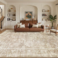 Madane 9x12 Area Rugs for Living Room, Washable Natural Rug Beige/Brown