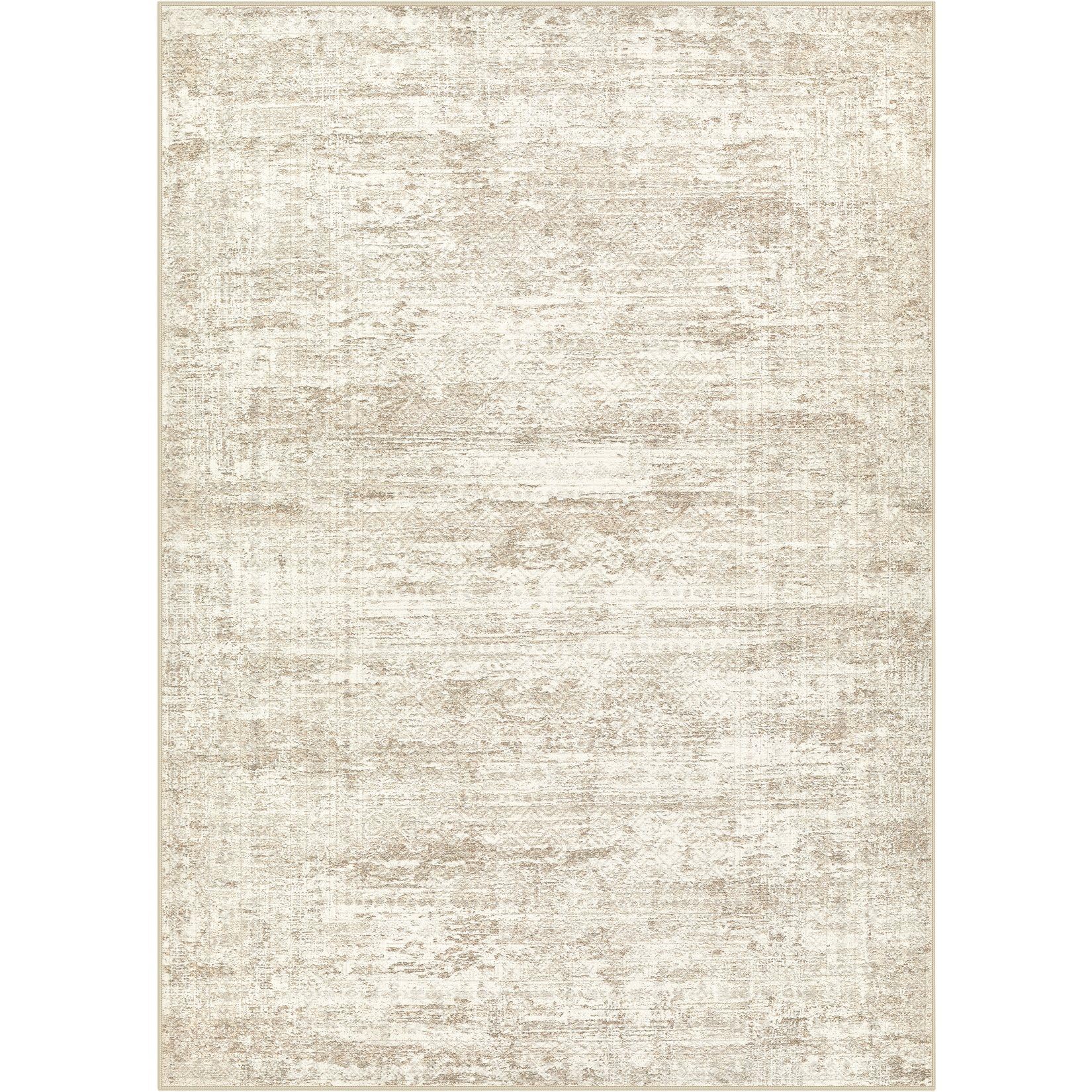 UERMEI 10x12 Area Rug Living Room Rugs - Washable Neutral Modern Abstract Soft Thin Rug Indoor Floor No Slip Rug Carpet for Bedroom Under Dining Table Home Office Decor - Beige/Brown