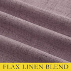 NICETOWN Chaise Mauve Vintage Linen 100% Blackout Curtains for Living Room, Thermal Insulated Curtains 95“ Long, Noise Reducing Window Treatment Drapes for Home Office, 62" Wide Per Panel, Set of 2