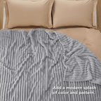 Bedsure GentleSoft Full Size Blanket for Bed - Cozy Soft Blankets for Womenn, Cute Large Fleece Throws for Girls, Light Grey, 84x90 Inches