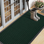 Smiry Front Door Mat Outside Entrance, Natural Rubber Doormat, 71x23 Inch