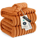 Bedsure Soft King Size Blankets for Bed Orange 108"x90"