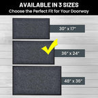 Sierra Concepts Front Door Mat Welcome Floor Mats - Entryway Indoor Outdoor Entrance Doormat, Patio, Porch, Muddy Shoe, Inside Outside Low Profile, 36x24 inches, 2-Pack Gray