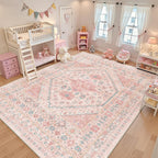 zesthome Pink Rugs for Bedroom-8x12 Area Rugs for Living Room,Girls Room
