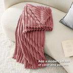 Bedsure Soft Twin Blanket for Bed Decor Gifts Dusty Pink 60"x80"