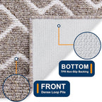 OLANLY Front Door Mat, Non-Slip Rubber Backing, Dirt Resistant and Absorbent, Washable, Easy to Clean Low-Profile Indoor Doormat for Back Door, Entryway, Inside Entrance, 40x32, Khaki