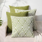 HPUK Throw Pillow Covers 20x20, 4 Pack, Green Textured Couch Pillow Covers