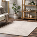 nuLOOM Nia Beige Geometric Washable Area Rug, 4' x 6'