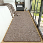 AROGAN Washable 2x6 Runner Rug for Hallway, Long Runner Rugs wtih Soft Memory Foam for Bedroom, Non Slip Backing Carpet Runners for Hallways, Kitchen, Bathroom, Entryway Home Decor, Matte Brown