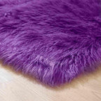 Goolela Purple Area Rug 6x9 Fluffy Fuzzy Furry Shag Carpet for Living Room Bedroom Faux Sheepskin Fur Plush Rectangle