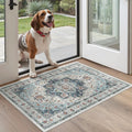 Madane Washable Area Rug 2x3 Small Entryway Rugs Non-Slip, Blue