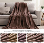 BEDELITE Fleece Blankets Queen Size Brown Throw Blankets for Bed, Luxury Plush Cozy Fuzzy Blanket 90x90 inches, Super Soft Warm Lightweight Throw Blanket All Seasons Suitable