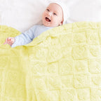 Yurhap Fleece Baby Blanket Heart Checkered Blanket, Ultra Soft Cozy Baby Blankets for Girls Boys, Fluffy Infant Toddler Newborn Receiving Blankets for Crib Stroller 30”×40” (Yellow)