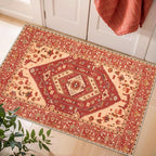 SERISSA 2x3 Washable Non Slip Boho Small Area Rug for Entryway，Red