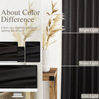 Vintage Black Linen Curtains 108 Inches Long for Living Room Light Filtering Semi Sheer Curtain Back Tab Floor to Ceiling High Window Gothic Vintage Decor Drapes for Bedroom Office 52x108,2 Panels
