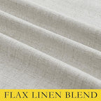 NICETOWN Snowbound Vintage Linen 100% Blackout Curtains for Dining Room, Thermal Insulated Curtains 45" Long, Noise Reducing Window Treatment Drapes for Kitchen, 42" Wide Per Panel, Set of 2