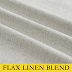 NICETOWN Snowbound Vintage Linen 100% Blackout Curtains for Living Room, Thermal Insulated Curtains 90" Long, Noise Reducing Window Treatment Drapes for Home Office, 62" Wide Per Panel, Set of 2