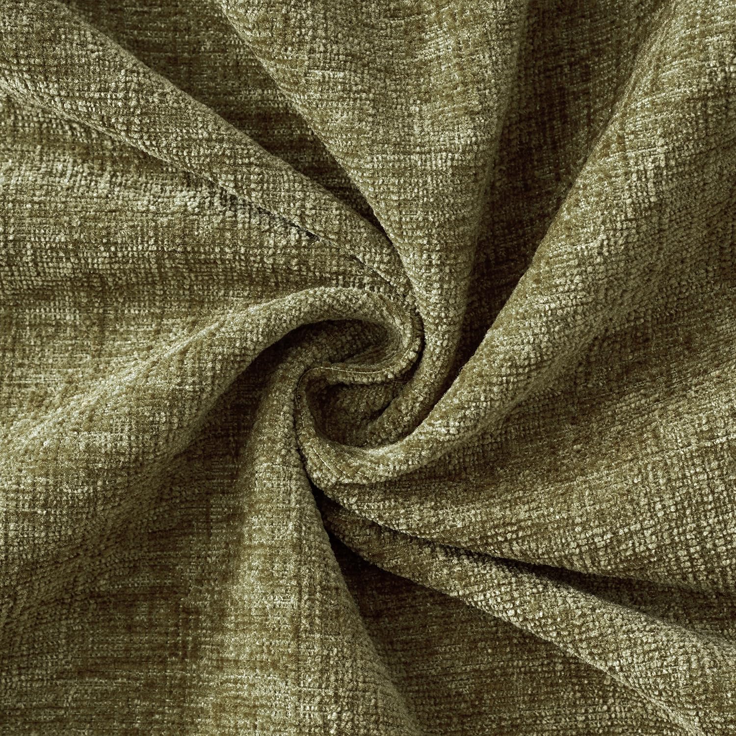 MIULEE Soft Chenille Throw Pillow Covers Olive Green 18x18 Inch Pack of 2