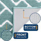 OLANLY Front Door Mat, Non-Slip Rubber Backing, Dirt Resistant and Absorbent, Washable, Easy to Clean Low-Profile Indoor Doormat for Back Door, Entryway, Inside Entrance, 48x32, Sage Green