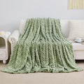 Aganear Fleece Throw Blanket for Couch Sofa 60"x80" Sage Green