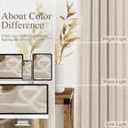 Nanspring Warm Beige Linen Curtains 72 Inch Length for Living Room Semi Sheer Light Filtering Door Drapes 2 Panels Set for Kids Bedroom Light Filtering Back Tab Rod Pocket Modern Farmhouse Decor 52x72