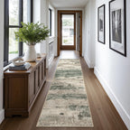 BEIMO 2'6"x10 Runner Rug for Hallway, Green Taupe Washable Abstract Rug