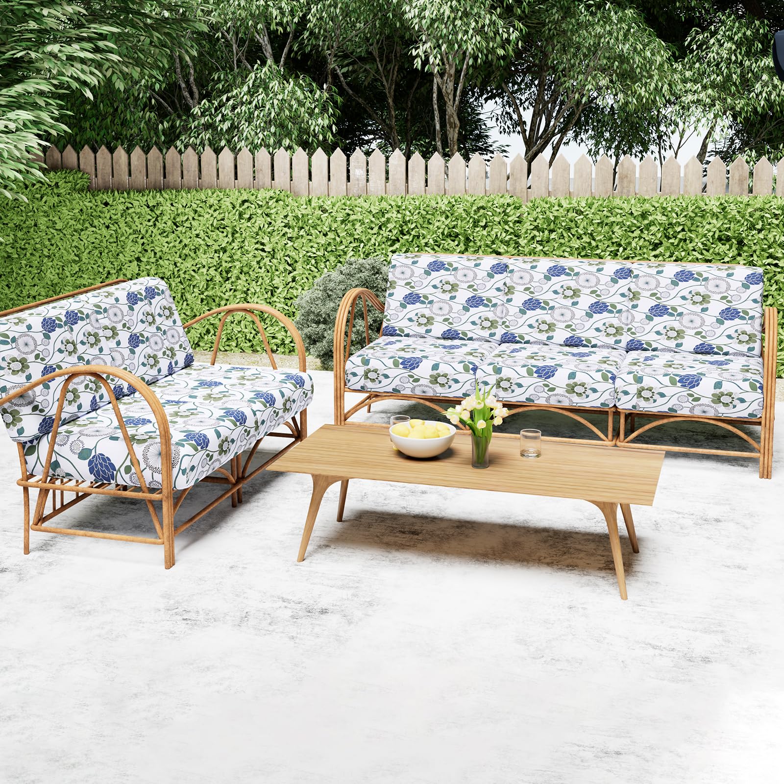 Smiry Printed Couch Cushion Covers, Stretch Couch Covers for Sofa