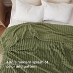 Bedsure GentleSoft Fleece King Blanket for Couch - Cozy Soft Blankets for Women, Cute Small Throws for Girls, Moss, 108x90 Inches