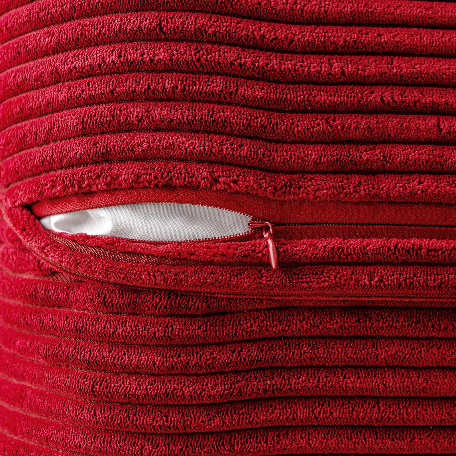 MIULEE Decorative Throw Pillow Covers for Couch 18x18 Inch Red 2 Pack