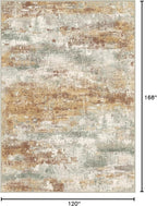 BEIMO Area Rugs 10x14 for Living Room Bedroom, Modern Abstract Machine Washable Rug, Large Soft Low Pile Floor Cover with Non Slip Backing for Dining Room, Orange Green