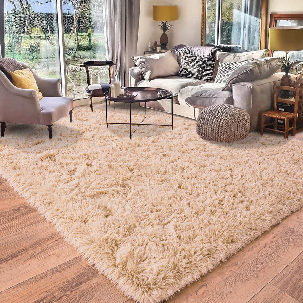 Quntue Rugs for Living Room 10x14, Soft Shaggy Modern Shag Area Rug for Bedroom, Upgrade Non-Slip Plush Fluffy Carpet for Kids Boys Girls Room Home Decor Aesthetic,Blue Grey