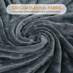 TOONOW Fleece Blanket Textured Fuzzy Plush Throw Blanket Super Soft Fluffy Bed Blanket Geometric Pattern Comfy Microfiber Flannel Blankets for Couch, Bed, Sofa (Grey Blue, Throw-50" x 60")