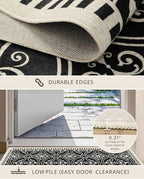 Latte&Fog 5x7 Area Rugs for Living Room Bedroom, Vintage Washable Rug, Boho Non Slip Low Pile Carpet for Dining Room, Office, Dorm, Classroom, Farmhouse and Home Office
