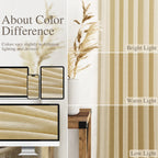 Nanspring Modern Farmhouse Curtains Linen for Living Room 84 Inches Long Cream Yellow Light Filtering Sheer Curtains Back Tab and Rod Pocket Privacy Curtain for Bedroom Office 52x84, 2 Panels