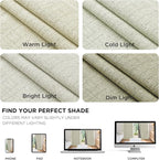 Joydeco Blackout Curtains for Bedroom - 96 Inch Long 100% Light Blocking 2 Panels Light Beige Drapes, Thermal Insulated Room Darkening Curtains, Linen Textured for Living Room, Rod Pocket & Back Tabs