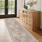 Restydon Kitchen Runner Rug Non Slip Washable Rugs 2.5x8, Orange