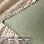 MIULEE Decorative Linen Euro Sham Pillow Covers 26x26 Sage Green Boho Farmhouse Neutral Spring Couch Throw Pillows for Bed Pack of 2 Accent Modern Pillowcase Summer Sofa Livingroom Home Decor