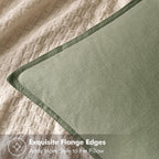 MIULEE Decorative Linen Pillow Covers 20x20 Inch Sage Green