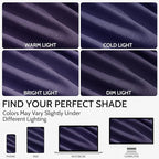 Nanspring Purple Linen Blend Light Filtering Back Tab Curtains 102 Inches Long, Semi Sheer Privacy Drapes for Living Room & Bedroom, 52x102 inch, 2 Panels