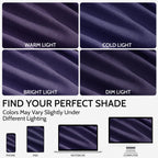 Purple Curtains 63 Inches Long 2 Panel Sets for Living Room Bedroom, Light Filtering Linen Drapes for Kitchen Windows Rod Pocket or Back Tab Curtain,Semi Sheer 52x63