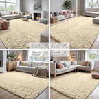 5x7 Area Rugs for Living Room Rug: Soft Fluffy Shag Beige Rugs for Bedroom, Non-Slip Large Fuzzy Plush Rug Indoor Floor Carpet for Nursery Kids Boys Girls Room, Dorms, Playroom, Modern Home Decor