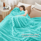 Bedsure GentleSoft Blue California King Size for Bed - Cozy Soft Blankets for Women, Cute Small Fleece Throws for Girls, Birthday Gifts for Women, Blue Fog, 102x96 Inches