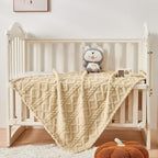 Sherpa Fleece Baby Blanket, Ultra Soft Fluffy Premium Baby Blankets for Boys Girls, Cozy Infant Toddler Newborn Receiving Blankets for Crib Stroller 30”×40” (Khaki)